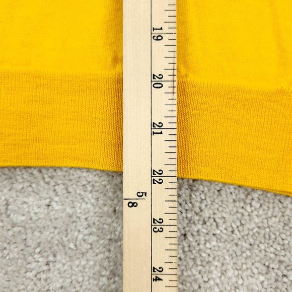 Banana Republic Sweater Womens Extra Small Yellow Striped 100% Merino Wool - Picture 8 of 9